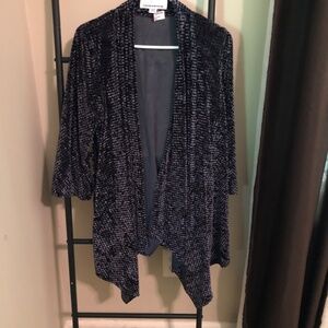 CAROLINE ROSE Women Size XLP Black Cardigan